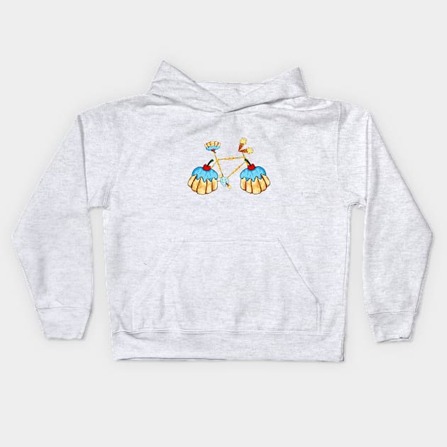 Candies Bicycle | Candies Bike Kids Hoodie by Tilila